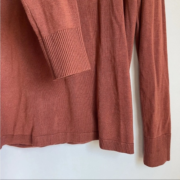Lululemon Back To Balance Sz 8 LS Sweater Rustic Clay Open Back Cashmere READ - Picture 4 of 10